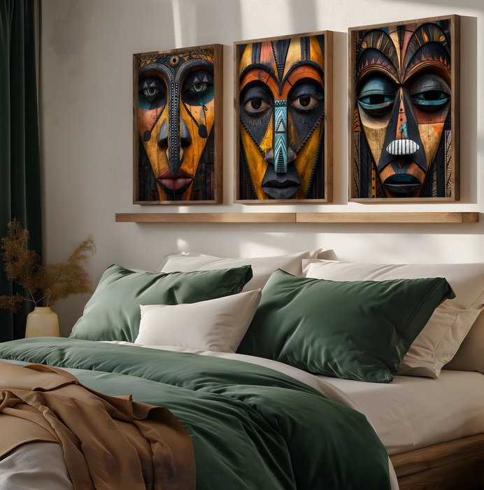 Wallity Conjunto de 3 Cuadros Decorativos enmarcados en MDF HUM115 Wallity Conjunto de 3 Cuadros Decorativos enmarcados en MDF HUM115